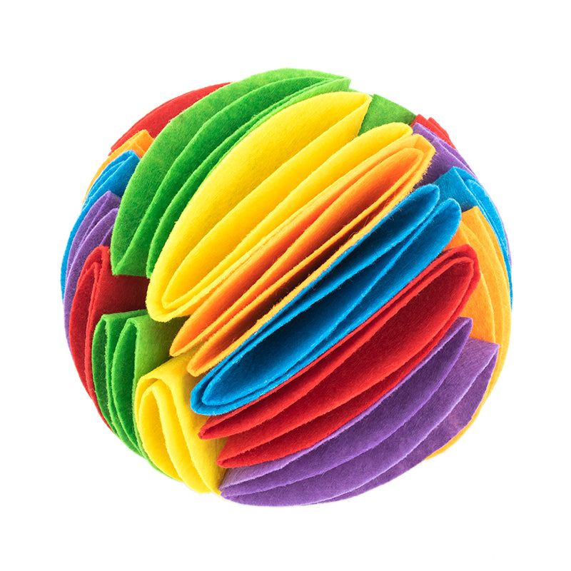 Schnüffelball in Regenbogen-Farben